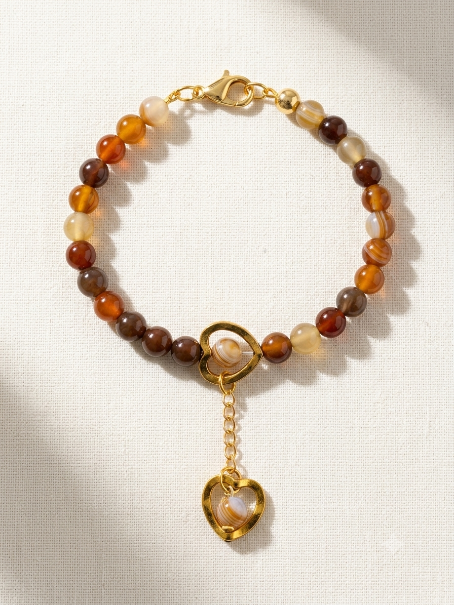 "Dubai" Moss Agate Heart